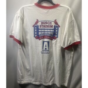 2006 Busch Stadium St Louis Athens Excavation & Demolition Ringer T‎ Shirt XL